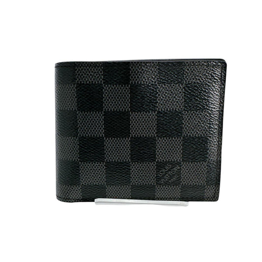 LOUIS VUITTON Bifold Wallet N62664 Damier Grafitto Canvas black Damier Grafitte Portefeuille・Marco