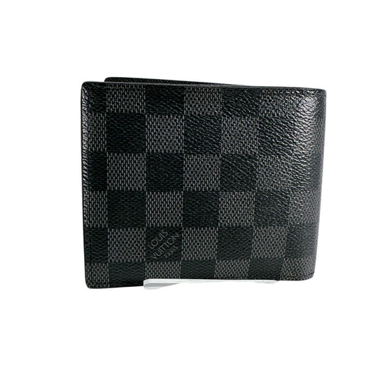 LOUIS VUITTON Bifold Wallet N62664 Damier Grafitto Canvas black Damier Grafitte Portefeuille・Marco
