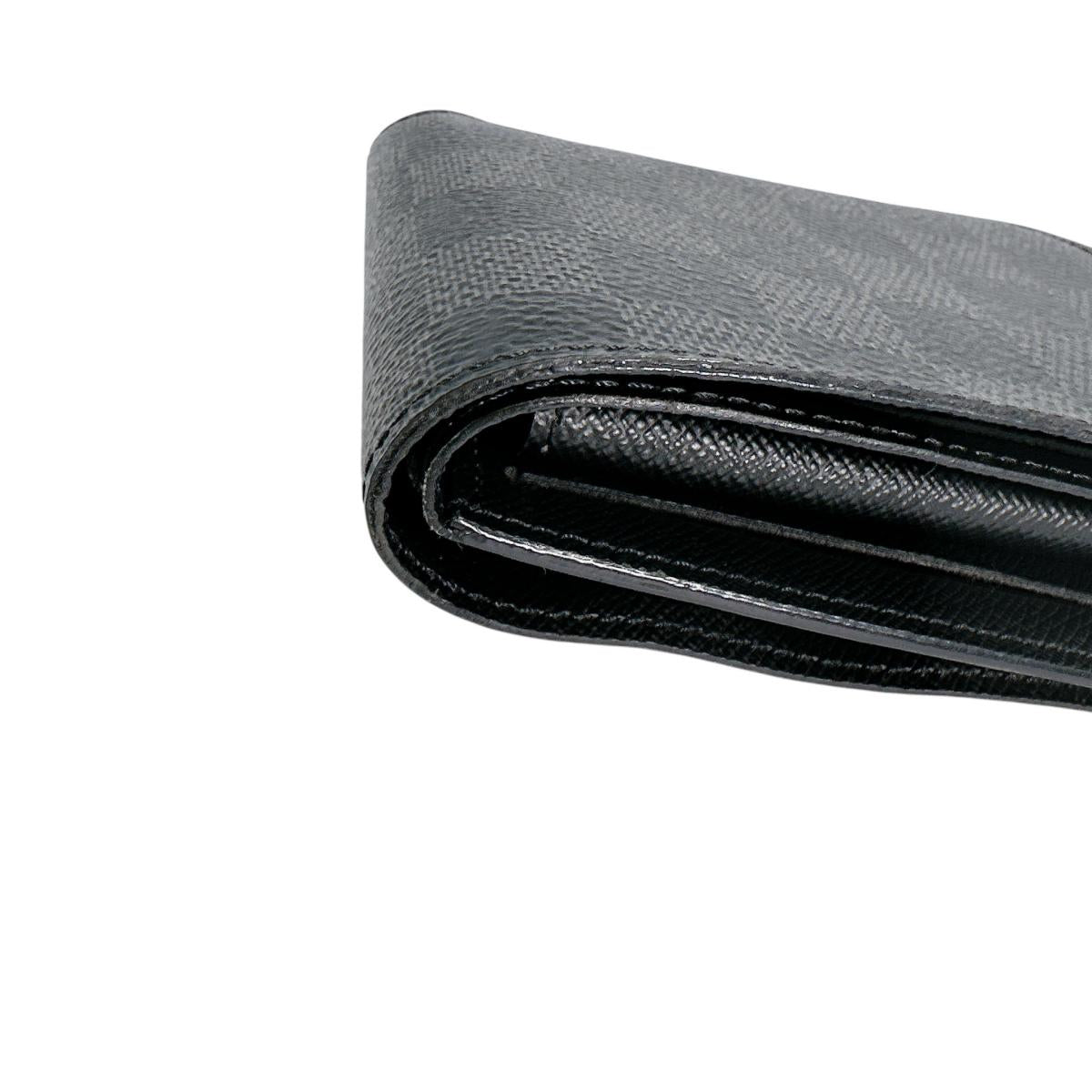 LOUIS VUITTON Bifold Wallet N62664 Damier Grafitto Canvas black Damier Grafitte Portefeuille・Marco