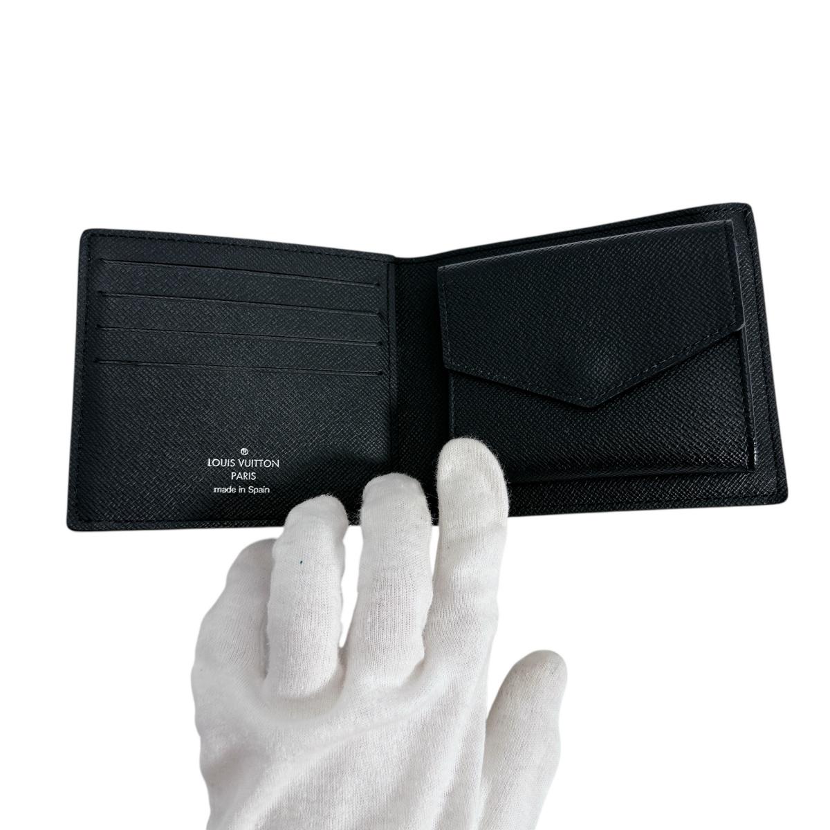 LOUIS VUITTON Bifold Wallet N62664 Damier Grafitto Canvas black Damier Grafitte Portefeuille・Marco