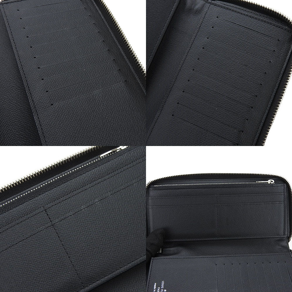 LOUIS VUITTON Long Wallet Purse N63095 Damier Grafitte black Damier Graphite Zippy wallet  Vertical mens Used Authentic