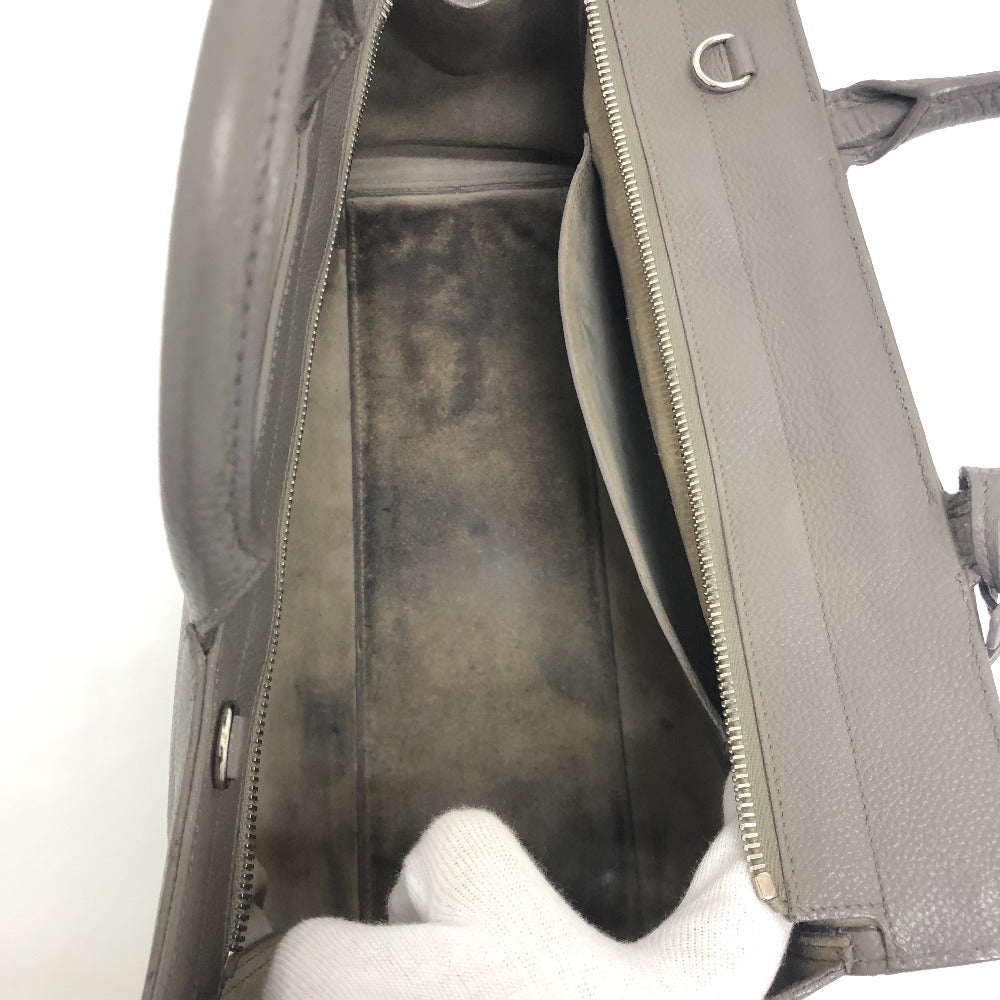 SAINT LAURENT Handbag leather gray Hippopotamus Gauche