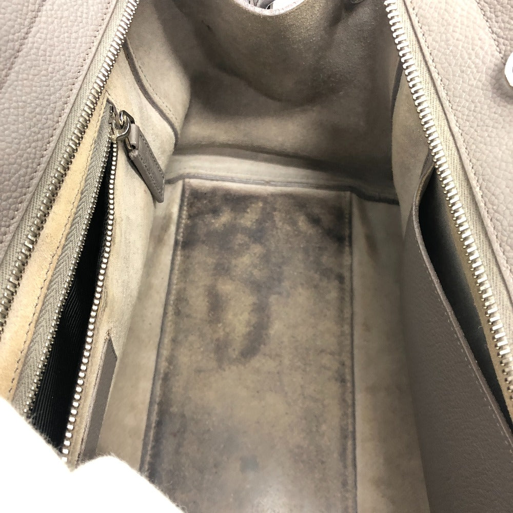 SAINT LAURENT Handbag leather gray Hippopotamus Gauche