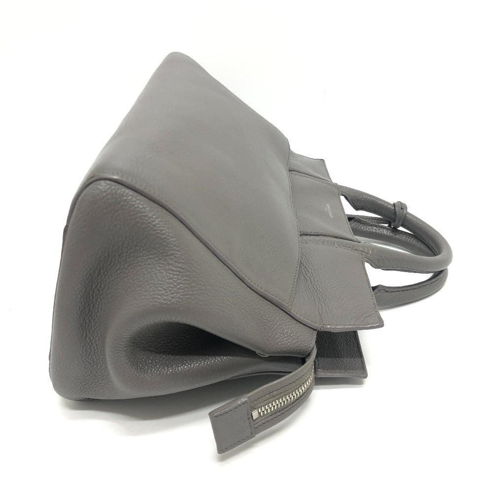 SAINT LAURENT Handbag leather gray Hippopotamus Gauche