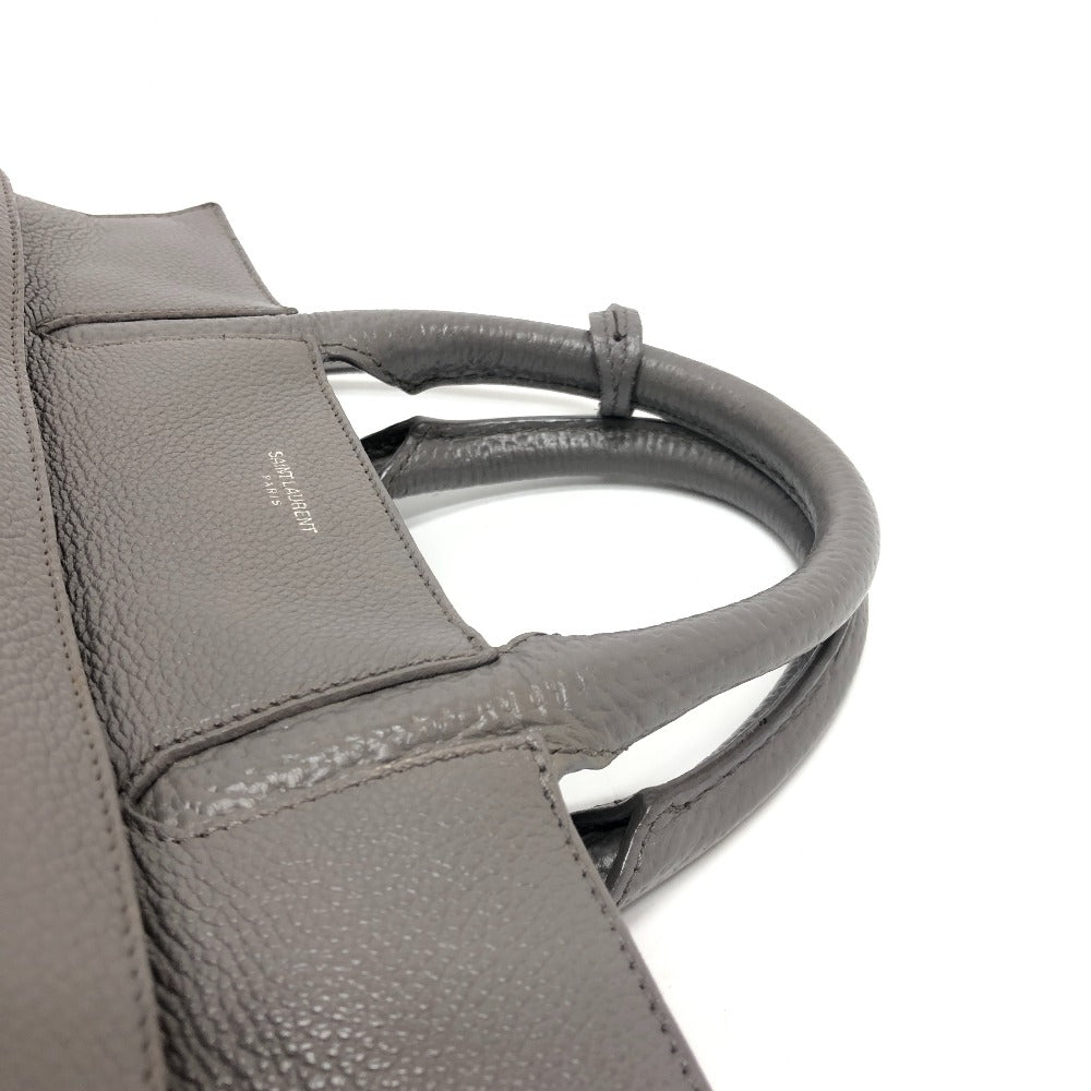 SAINT LAURENT Handbag leather gray Hippopotamus Gauche