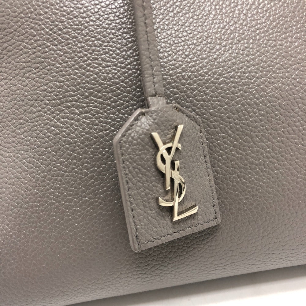 SAINT LAURENT Handbag leather gray Hippopotamus Gauche