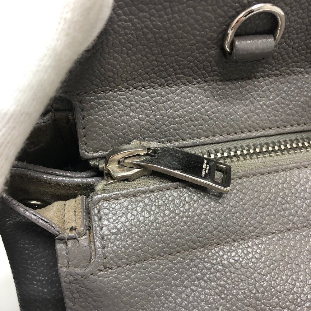 SAINT LAURENT Handbag leather gray Hippopotamus Gauche