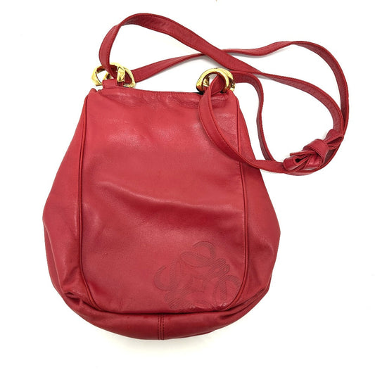 LOEWE Shoulder Bag leather Red logo
