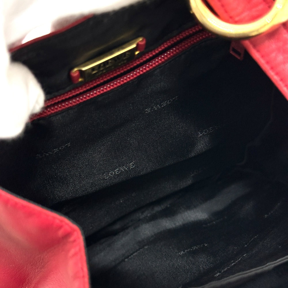 LOEWE Shoulder Bag leather Red logo