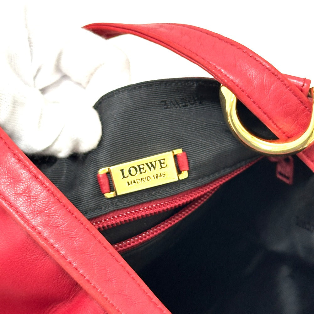 LOEWE Shoulder Bag leather Red logo