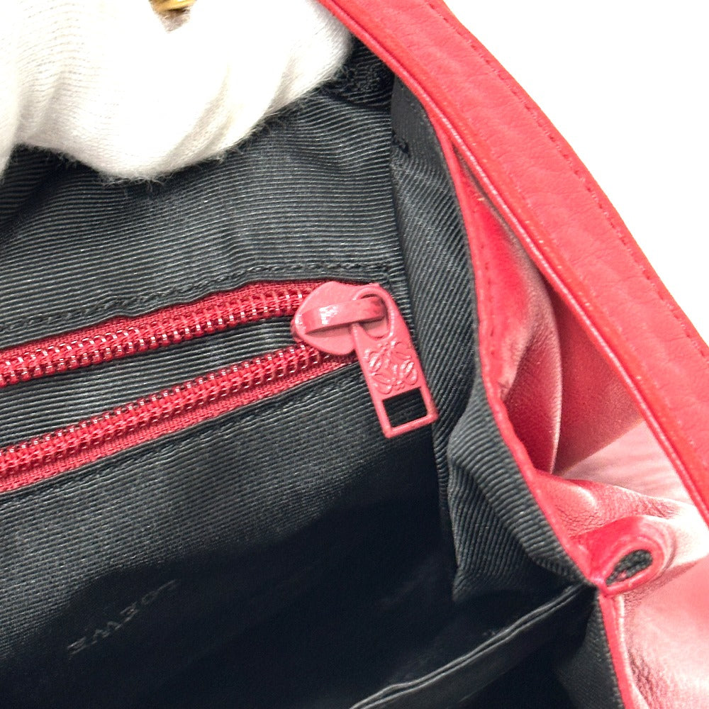 LOEWE Shoulder Bag leather Red logo