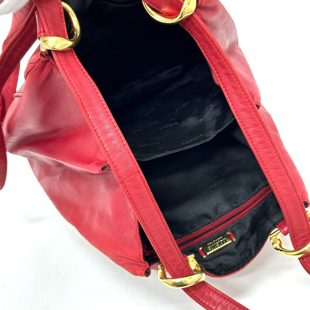 LOEWE Shoulder Bag leather Red logo