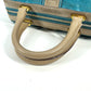 LOEWE Boston Duffel bag Leather / suede blue 160th anniversary Women Used Authentic