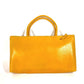 LOEWE Tote Bag leather yellow Amazona logo Women Used Authentic