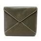LOEWE Folded wallet lambskin khaki W Hook Wallet Short wallet with snap fastener Women Used Authentic