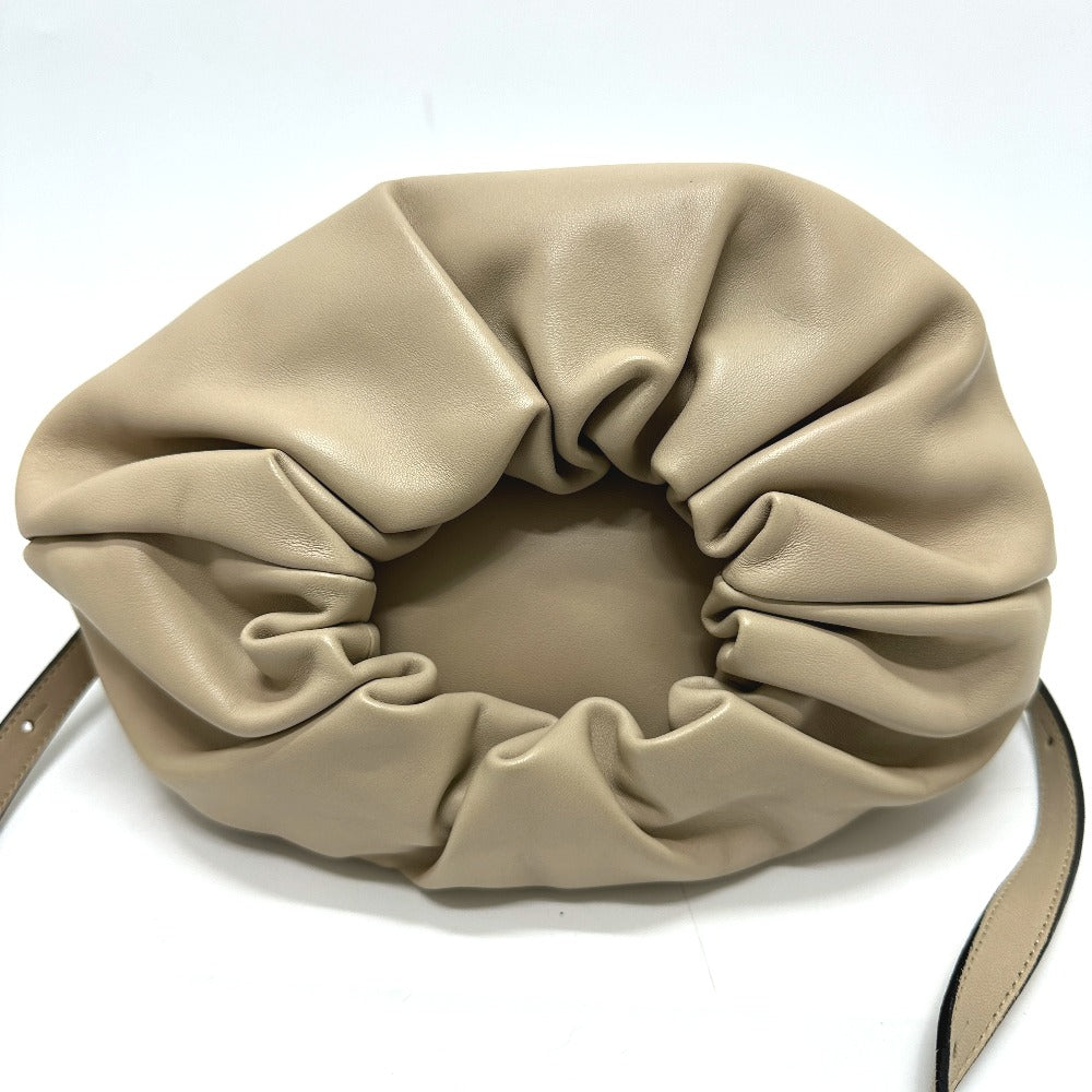 LOEWE Handbag 332.87.L40 leather beige Bounce Bag Anagram Women Used Authentic