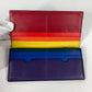 LOEWE Long Wallet Purse leather black long wallet rainbow anagram mens Used Authentic