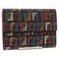 FENDI Zucca Canvas T rifold Wallet Multicolor Gold