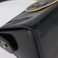 FENDI Hand Bag Leather Black Gold