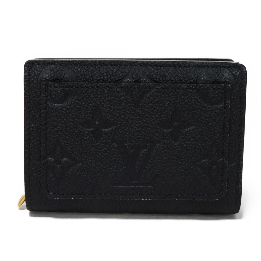 LOUIS VUITTON Bifold Wallet M80151 Implant leather (monogram embossed) Noir Monogram Unplant Portefeuille Claire