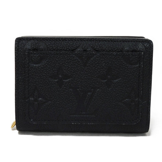 LOUIS VUITTON Bifold Wallet M80151 Implant leather (monogram embossed) Noir Monogram Unplant Portefeuille Claire