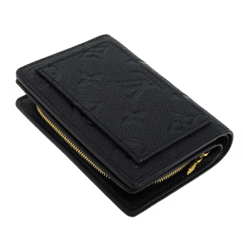 LOUIS VUITTON Bifold Wallet M80151 Implant leather (monogram embossed) Noir Monogram Unplant Portefeuille Claire