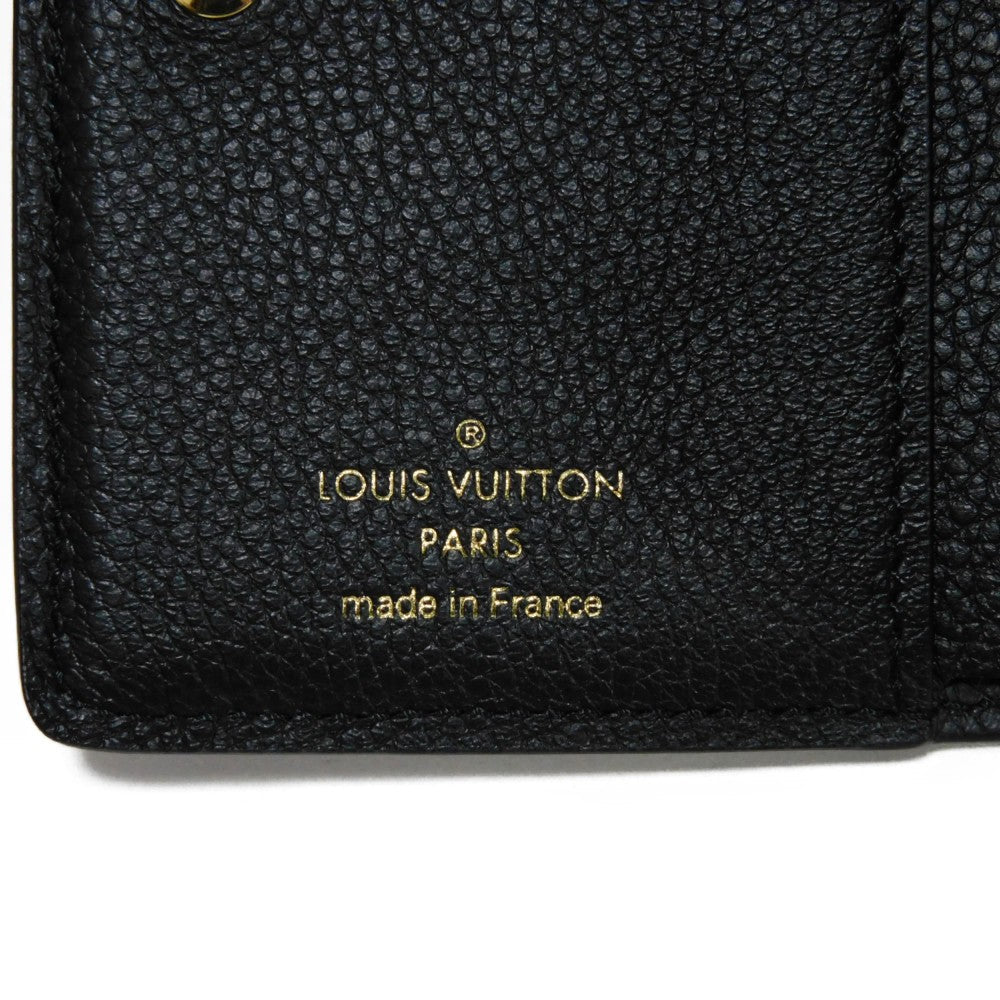 LOUIS VUITTON Bifold Wallet M80151 Implant leather (monogram embossed) Noir Monogram Unplant Portefeuille Claire