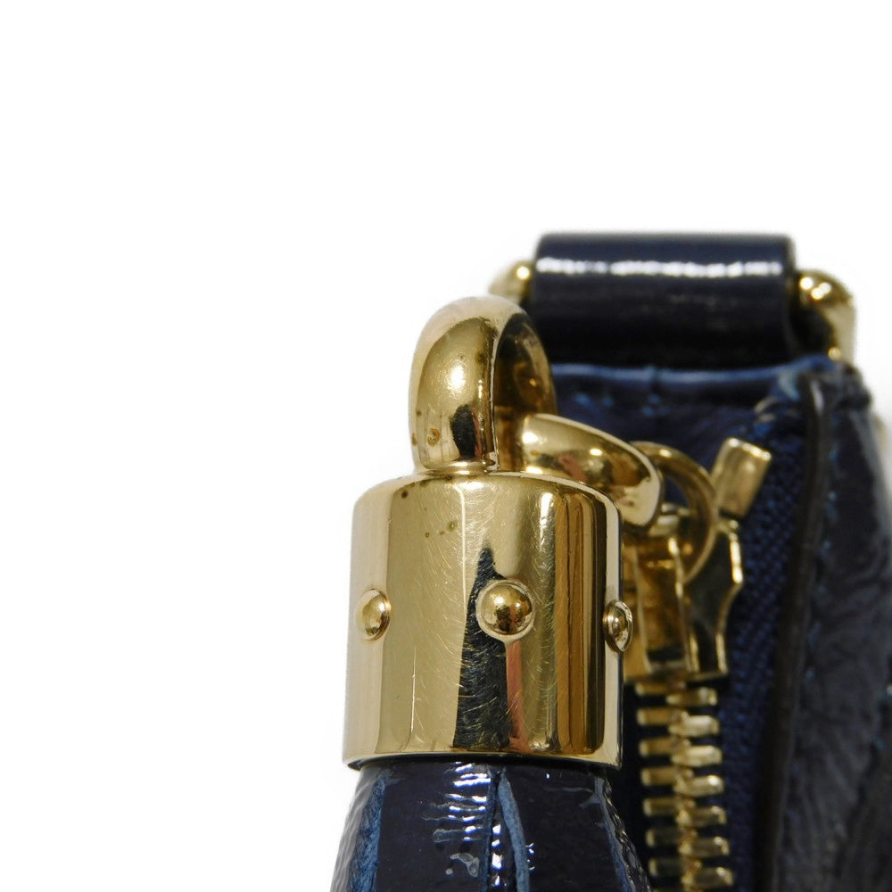 GUCCI Shoulder Bag 326706 Patent leather Navy Patent Tassel ChainShoulder Interlocking G Soho Chain Bag Women Used Authentic