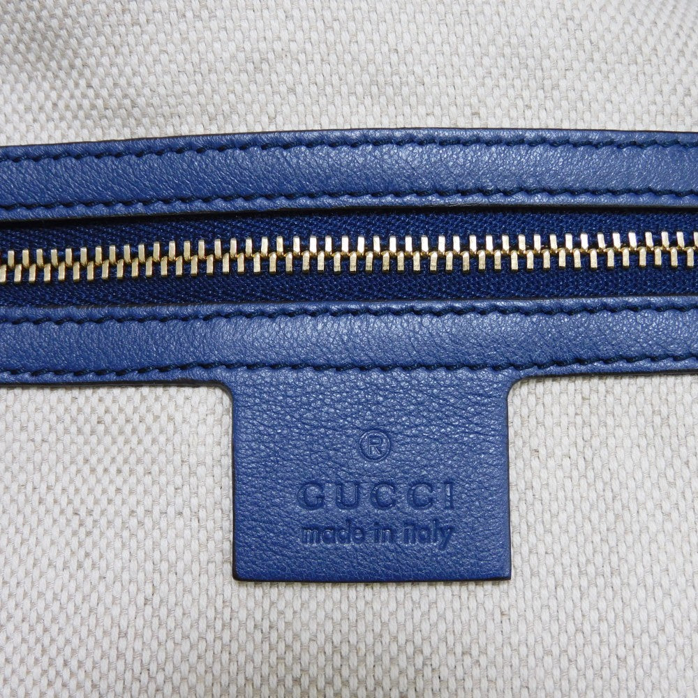 GUCCI Shoulder Bag 326706 Patent leather Navy Patent Tassel ChainShoulder Interlocking G Soho Chain Bag Women Used Authentic