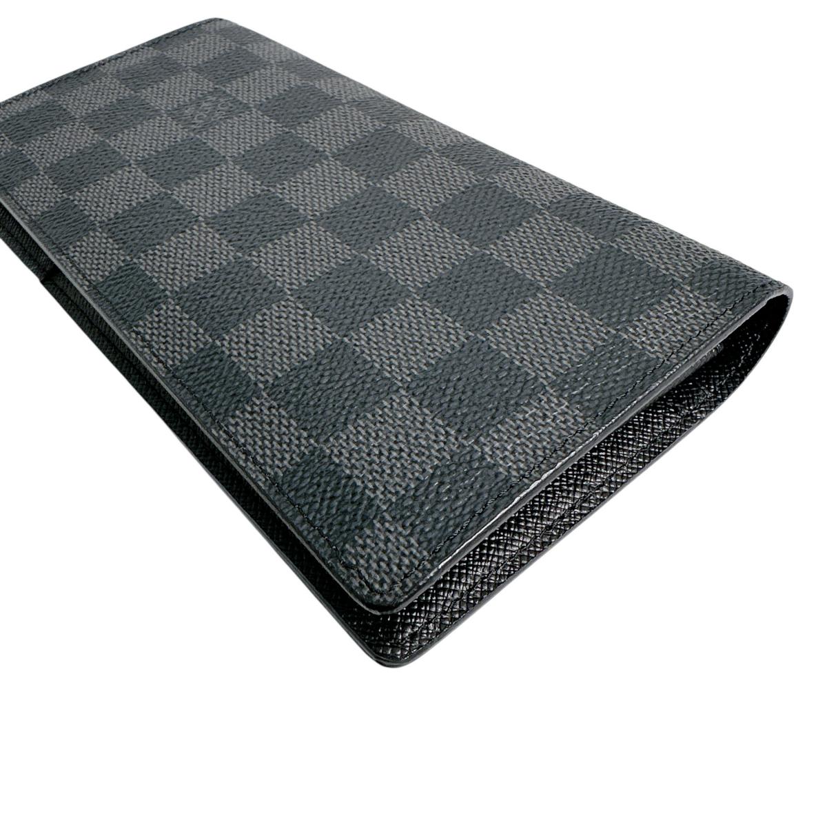 LOUIS VUITTON Long Wallet Purse N62665 Damier Grafitto Canvas Black x gray Damier Grafitte Portefeuille Blaza