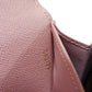 LOUIS VUITTON Long Wallet Purse N60249 Damier canvas x grain leather (embossed) Rose valerine Brown Gold Pink New Bifold Wallet Damier Studs Portefeuille Sarah Women Used Authentic