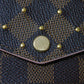 LOUIS VUITTON Long Wallet Purse N60249 Damier canvas x grain leather (embossed) Rose valerine Brown Gold Pink New Bifold Wallet Damier Studs Portefeuille Sarah Women Used Authentic