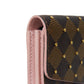LOUIS VUITTON Long Wallet Purse N60249 Damier canvas x grain leather (embossed) Rose valerine Brown Gold Pink New Bifold Wallet Damier Studs Portefeuille Sarah Women Used Authentic