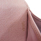 LOUIS VUITTON Long Wallet Purse N60249 Damier canvas x grain leather (embossed) Rose valerine New Brown Gold Pink Bifold Wallet Damier Studs Portefeuille Sarah Women Used Authentic