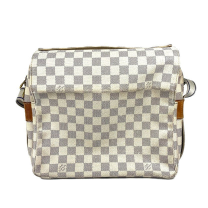 LOUIS VUITTON Shoulder Bag N51189 Damier Azur Canvas white Damier Azur Naviglio Women Used Authentic