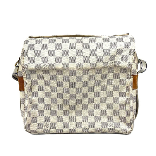 LOUIS VUITTON Shoulder Bag N51189 Damier Azur Canvas white Damier Azur Naviglio Women Used Authentic