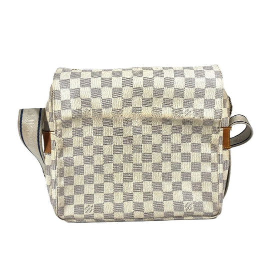 LOUIS VUITTON Shoulder Bag N51189 Damier Azur Canvas white Damier Azur Naviglio Women Used Authentic
