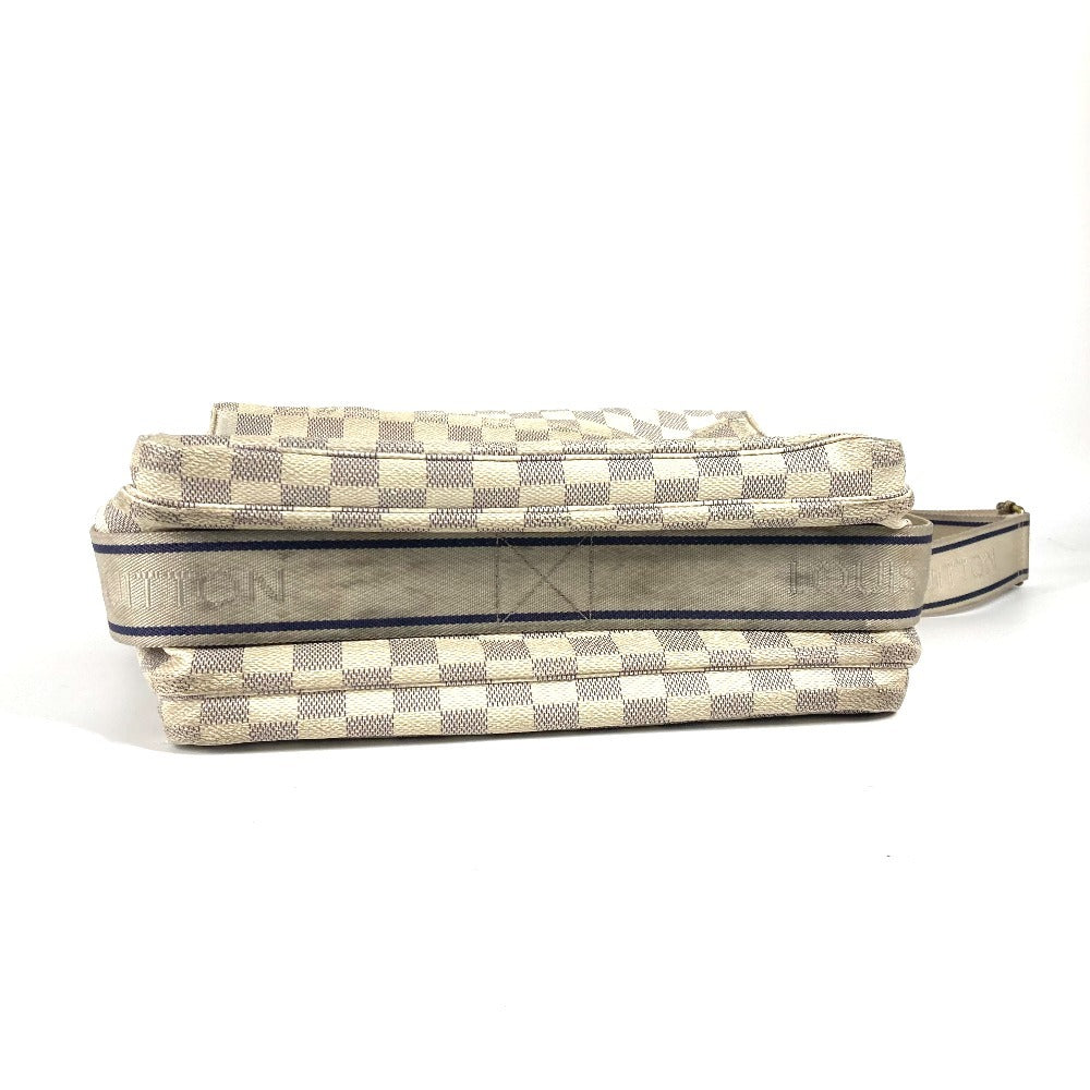 LOUIS VUITTON Shoulder Bag N51189 Damier Azur Canvas white Damier Azur Naviglio Women Used Authentic