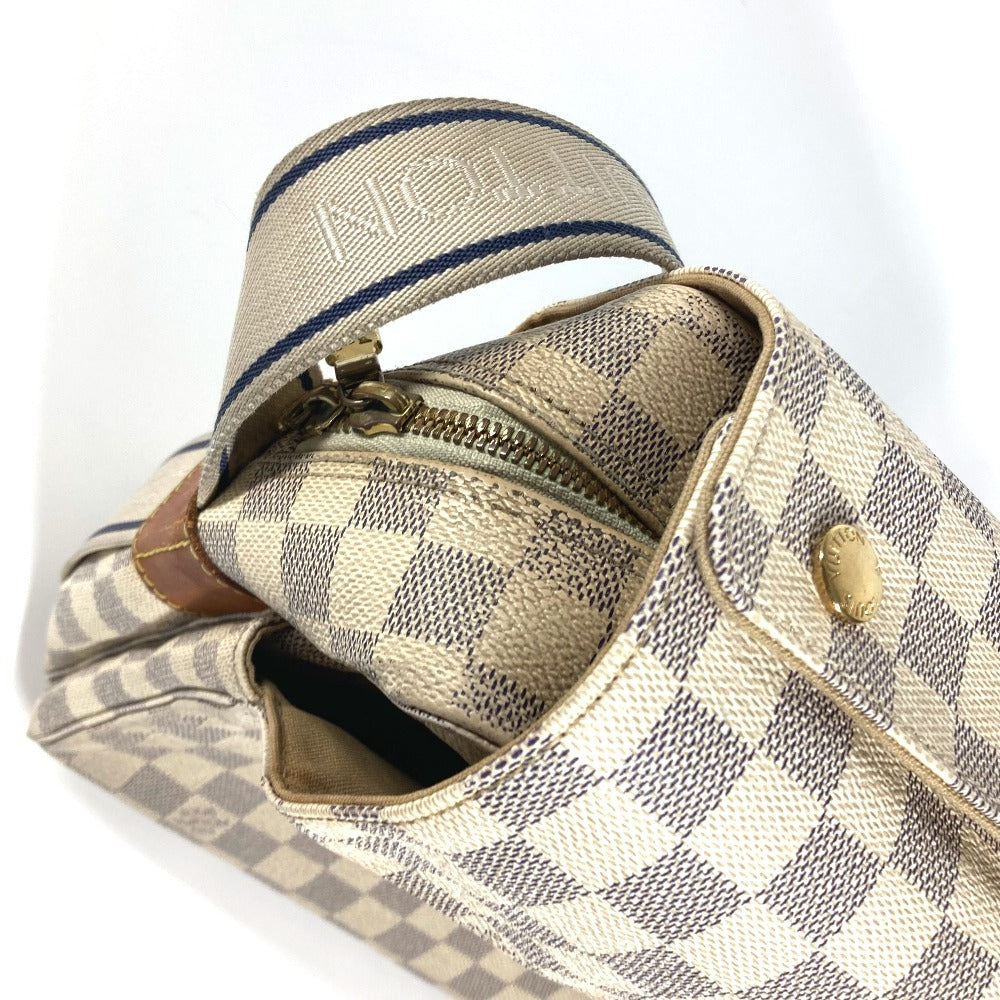 LOUIS VUITTON Shoulder Bag N51189 Damier Azur Canvas white Damier Azur Naviglio Women Used Authentic