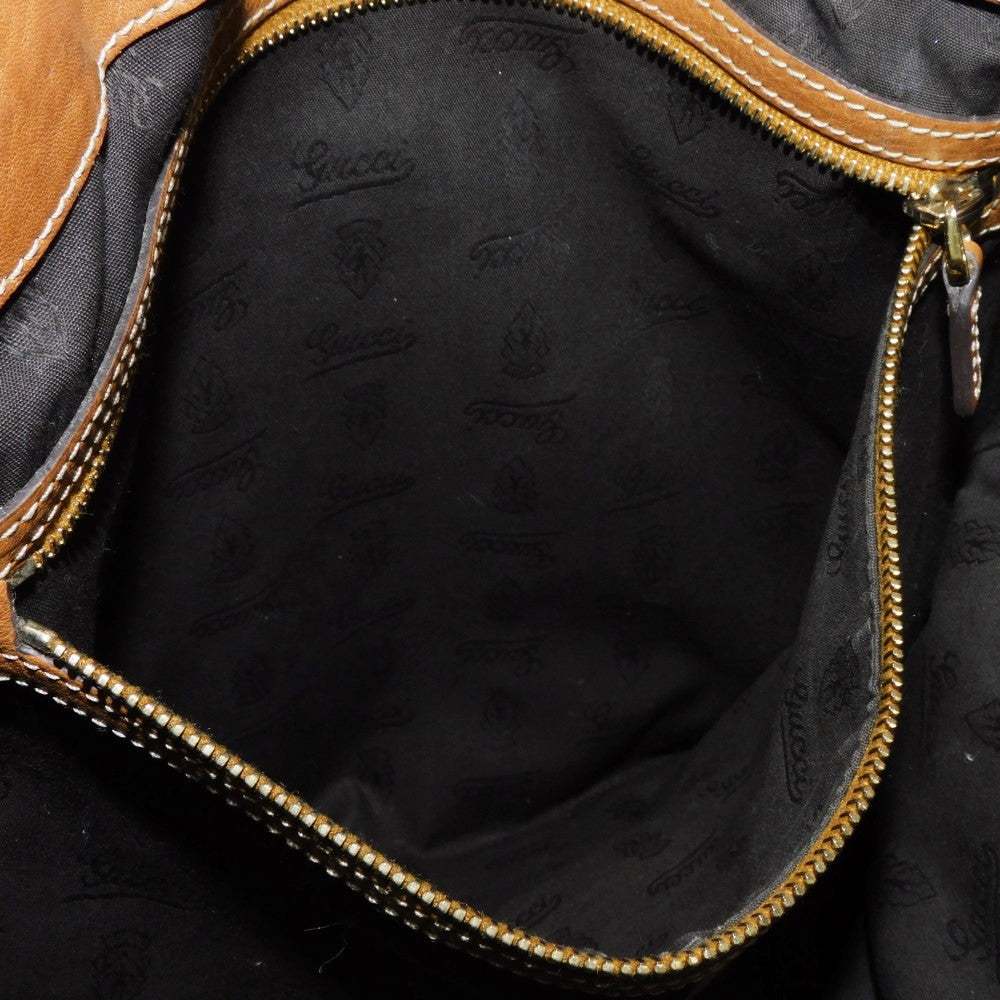 GUCCI Tote Bag 247237 GG canvas x calf leather beige Brown Bucket GG canvas Interlocking G tote Women Used Authentic