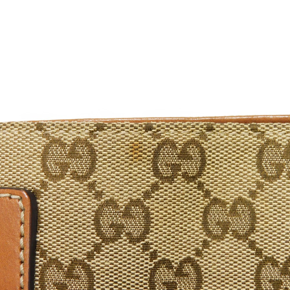 GUCCI Tote Bag 247237 GG canvas x calf leather beige Brown Bucket GG canvas Interlocking G tote Women Used Authentic