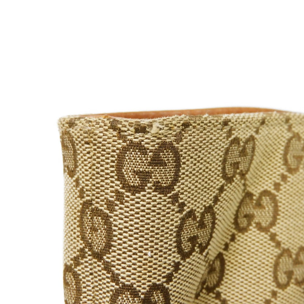 GUCCI Tote Bag 247237 GG canvas x calf leather beige Brown Bucket GG canvas Interlocking G tote Women Used Authentic