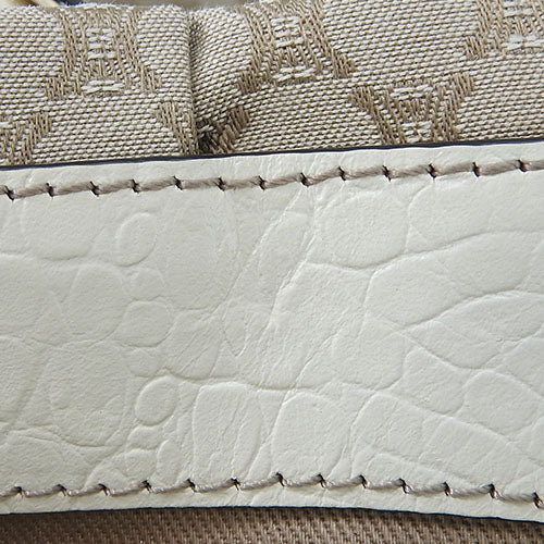 CELINE Handbag 162712BLN.02BE Canvas, Leather beige Pillow small Women Used Authentic