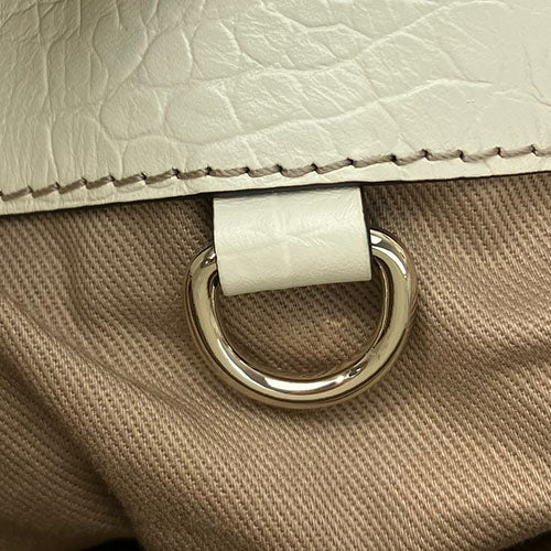 CELINE Handbag 162712BLN.02BE Canvas, Leather beige Pillow small Women Used Authentic