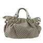 CELINE Handbag 162712BLN.02BE Canvas, Leather beige Pillow small Women Used Authentic