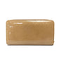 LOUIS VUITTON Long Wallet Purse M91470 Patent leather beige Vernis Zippy wallet Women Used Authentic