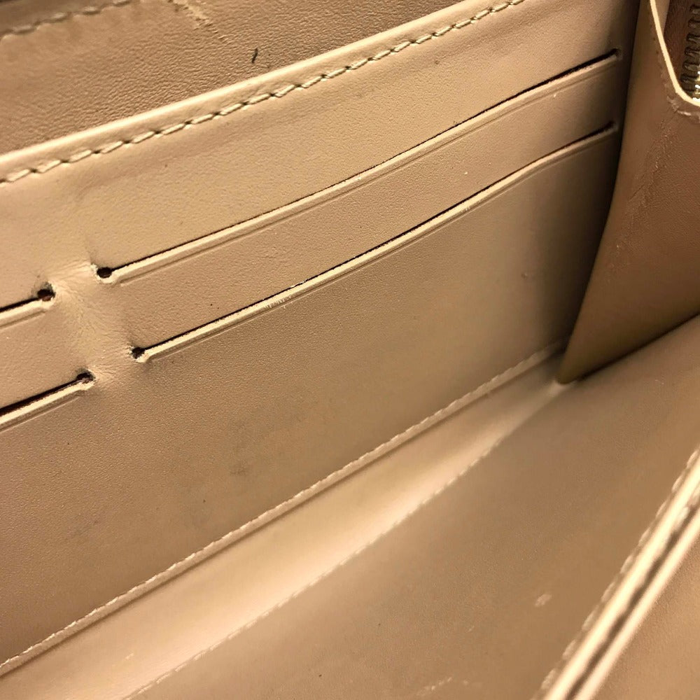 LOUIS VUITTON Long Wallet Purse M91470 Patent leather beige Vernis Zippy wallet Women Used Authentic