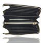 PRADA SAFFIANO ROUND ZIP LONG WALLET BLACK