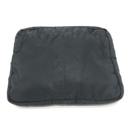 PRADA Clutch bag Nylon black Triangular plate