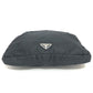 PRADA Clutch bag Nylon black Triangular plate